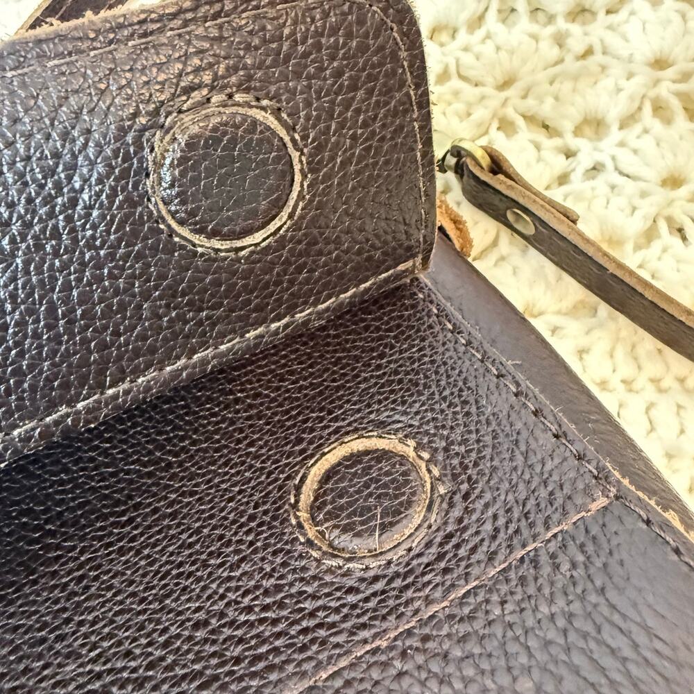 PORTLAND LEATHER GOODS Metro Crossbody Leather Shoulder Bag Medium Coldbrew Brn - Picture 10 of 16
